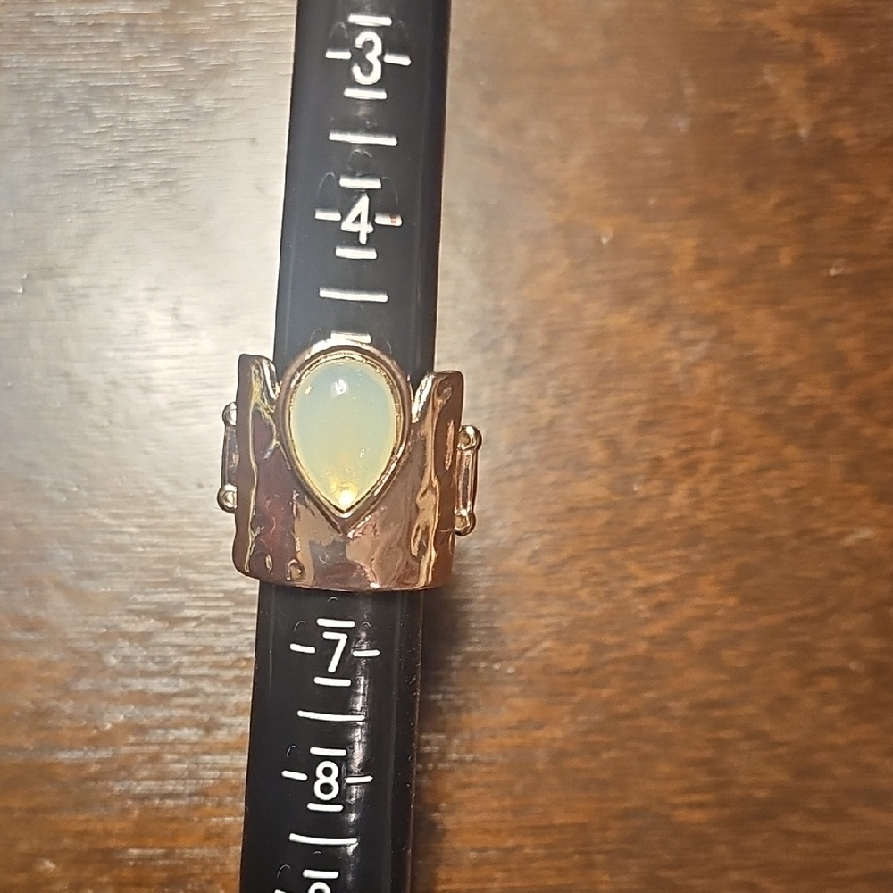 Gold Cuff Bracelet and Ring Set - Picture 5 of 15